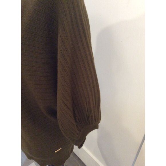 VNC Tahari Army Green Dark Sweater V Neck Large L Women - Picture 2 of 4